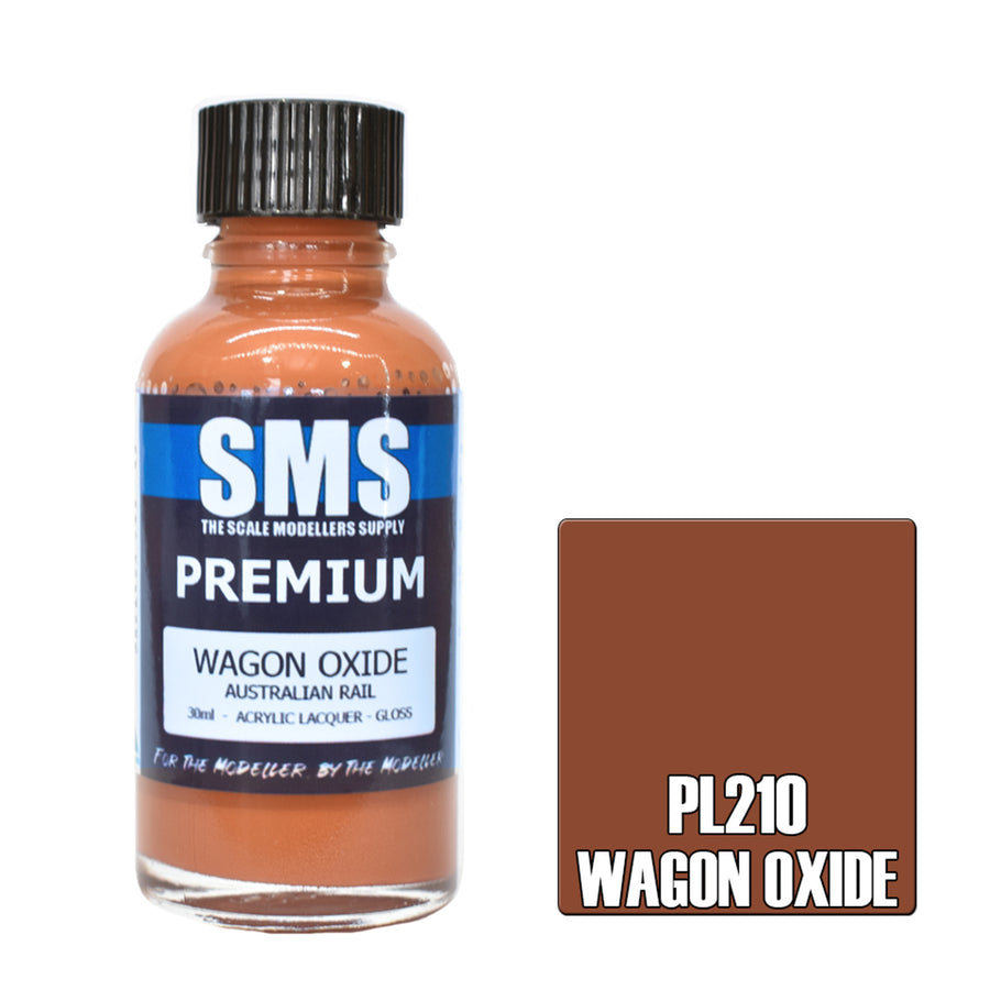 SMS PL210 - AIR BRUSH PAINT 30ML PREMIUM WAGON OXIDE ACRYLIC LACQUER SCALE MODELLERS SUPPLY