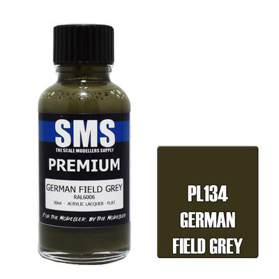 SMS PL134 - AIRBRUSHFARBE 30ML PREMIUM DEUTSCHES FELDGRAU ACRYL LACK SCALE MODELLERS SUPPLY