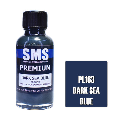SMS PL163 - AIRBRUSHFARBE 30ML PREMIUM DUNKELMEERBLAU ACRYL LACK SCALE MODELLERS SUPPLY