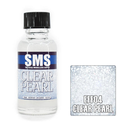 SMS AIRBRUSH PAINT 30ML EFFECTS CLEAR PEARL ACRYLIC LACQUER SCALE MODELLERS SUPPLY