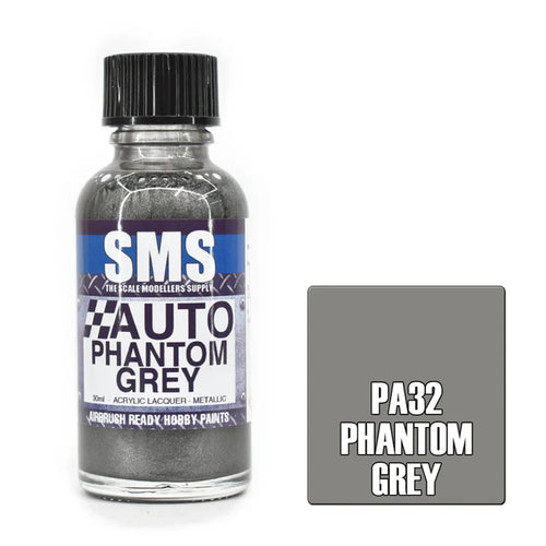 SMS PA32 - AIR BRUSH PAINT 30ML PHANTOM GREY ACRYLIC LACQUER SCALE MODELLERS SUPPLY