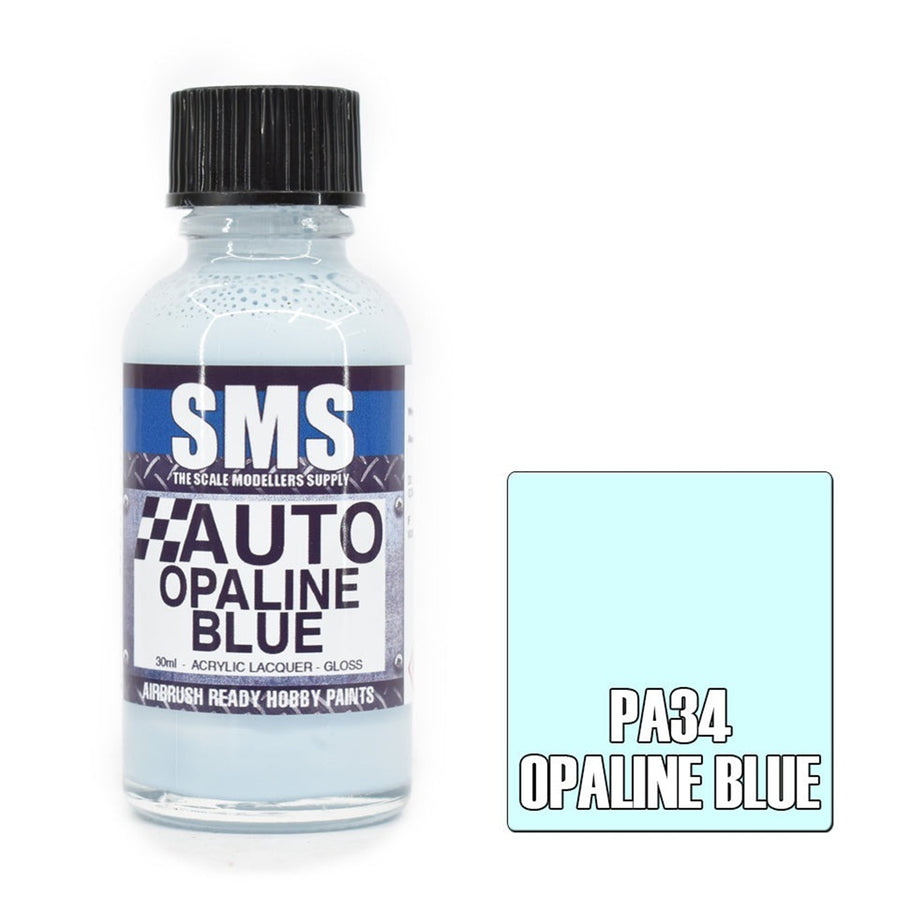 SMS PA34 - AIR BRUSH PAINT 30ML OPALINE BLUE ACRYLIC LACQUER SCALE MODELLERS SUPPLY
