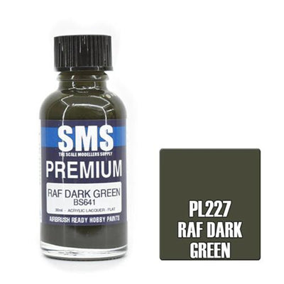 SMS PL227 - AIR BRUSH PAINT 30ML RAD DARK GREEN PL227 ACRYLIC LACQUER SCALE MODELLERS SUPPLY