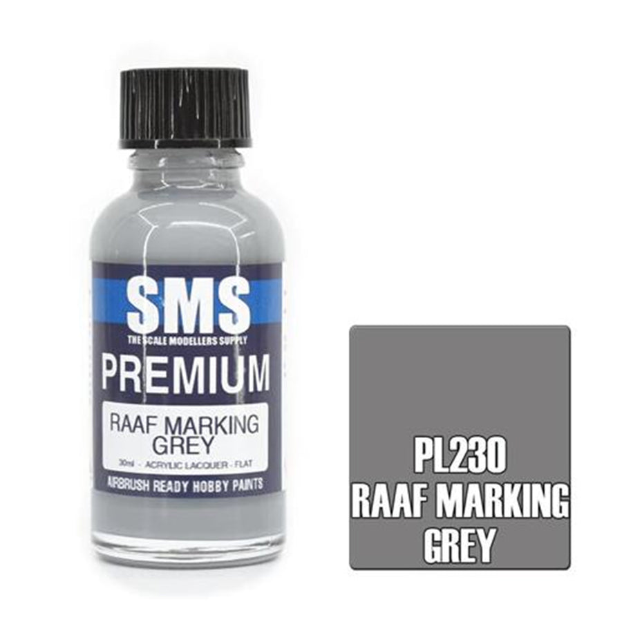SMS PL230 - AIR BRUSH PAINT 30ML RAAF MARKING GREY PL230 ACRYLIC LACQUER SCALE MODELLERS SUPPLY