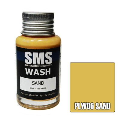 SMS PLW06 - AIRBRUSH PAINT 30ML WASH SAND SCALE MODELLERS SUPPLY