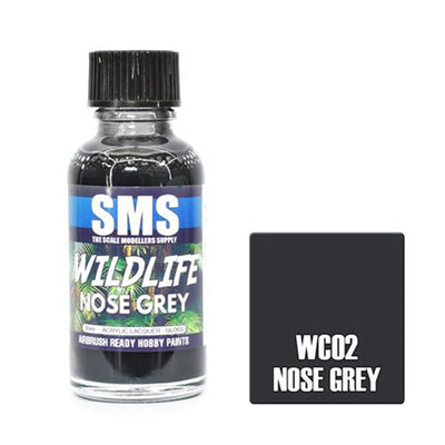 SMS WC02 - AIRBRUSHFARBE 30ML NOSE GREY ACRYLLACK MODELLBAUBEDARF