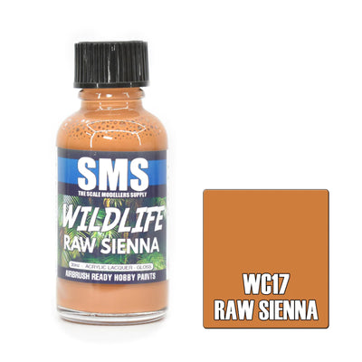 SMS WC17 - AIRBRUSHFARBE 30ML ROHE SIENNA ACRYLLACK MODELLBAU ZUBEHÖR