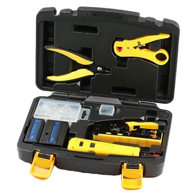 SPROTEK STK-9603 - 6 Piece Network Installation Kit Storage Case. Punch Down Tool RJ45 LAN