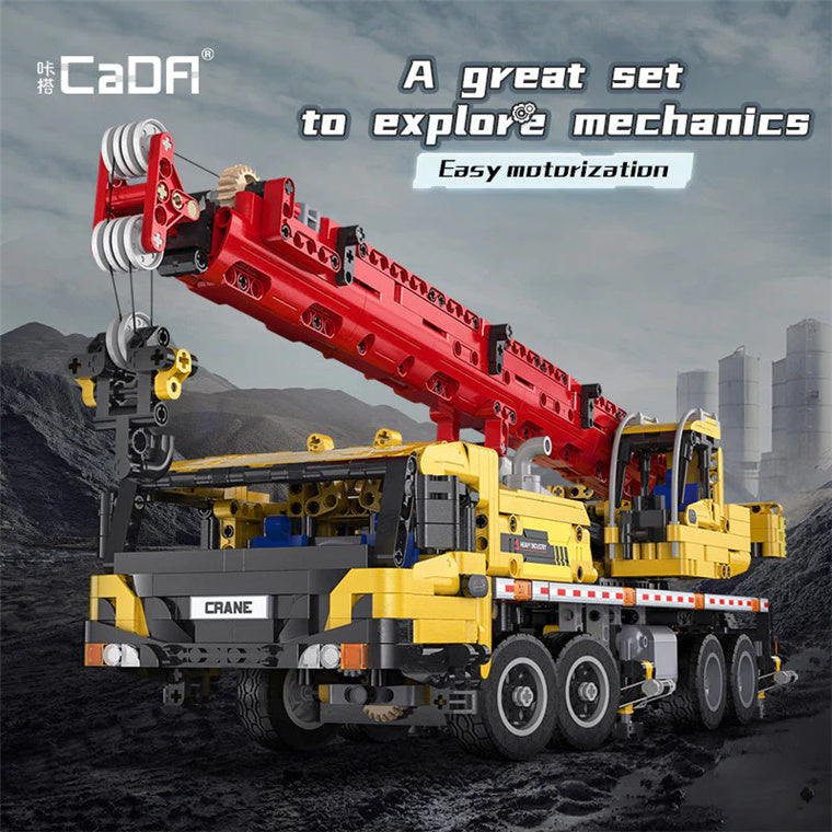 CaDA   Fully Functional Crane Truck RC Brick Model Kit