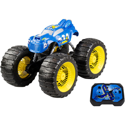 EXOST 1:8 Black & Blue WAVE RIDER, 2.4 GHz, R/C Anti-Shock Suspension Rim, Water Resistant Body, Power-Up with Twin Turbines - For Ages 5+!