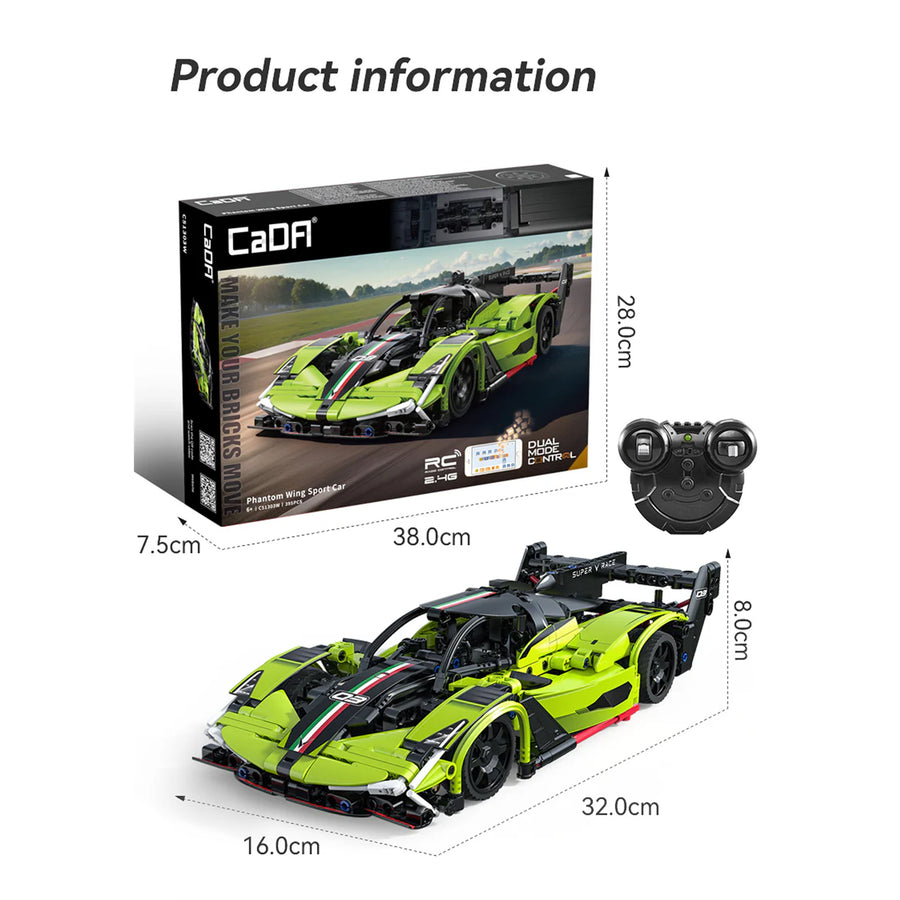 CaDA   Phantom Wing Super Car RC Brick Model Kit