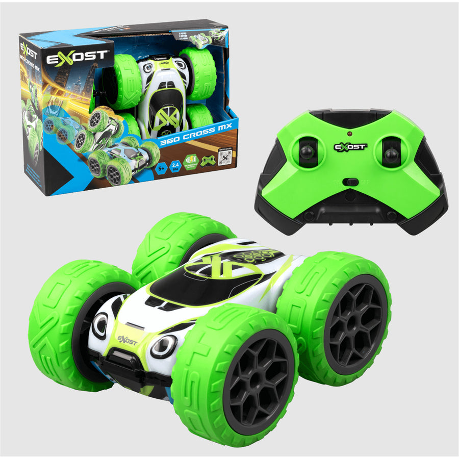 Silverlit EXOST 360 CROSS MX ASSTD Available in Red, Blue, Green Double-sided Body, Exceptional Shock For Ages 5+! Color will be Selected and Shipped at Random.