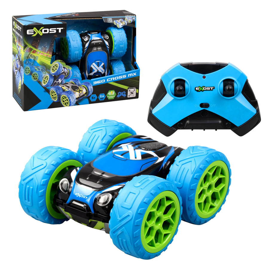 Silverlit EXOST 360 CROSS MX ASSTD Available in Red, Blue, Green Double-sided Body, Exceptional Shock For Ages 5+! Color will be Selected and Shipped at Random.