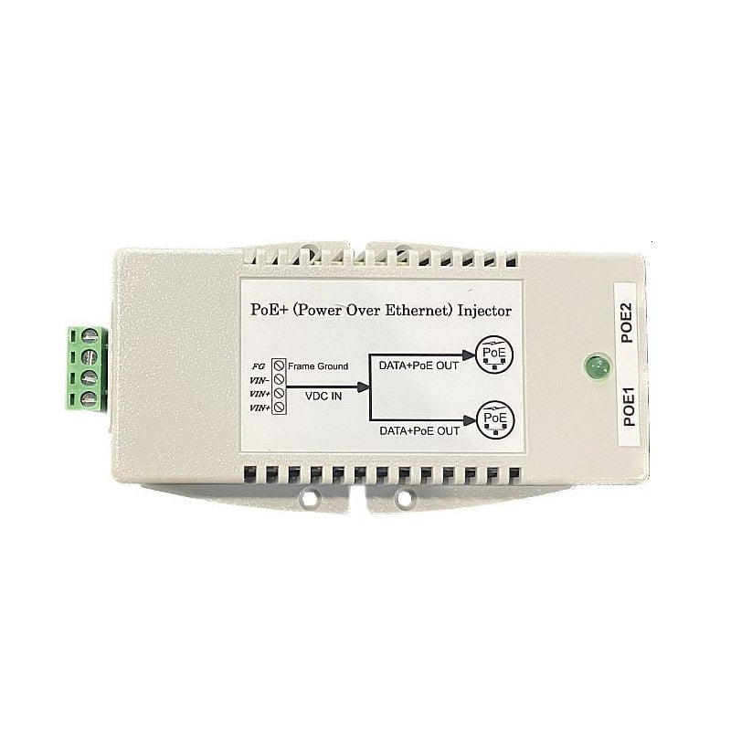 Tycon Systems TP-DC-1248GDx2-HP - Tycon Power TP-DC-1248GDx2-HP 10-15VDC Input, Dual Gigabit 56V 802.3at Output, 42W