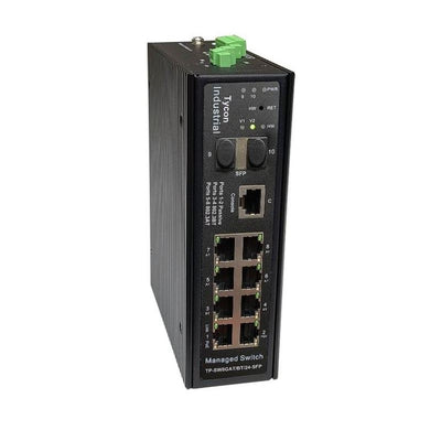 Tycon Systems TP-SW8GATBT24-SFP - Tycon Managed Gigabit 8 Port PoE Switch with 802.3bt/at/24V/SFP Ports