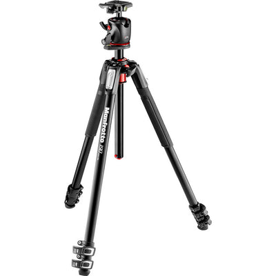 MK190XPRO3-BHQ2 - MANFROTTO 190 ALUMINIUM 3 SECTION TRIPOD AND XPRO BALL HEAD