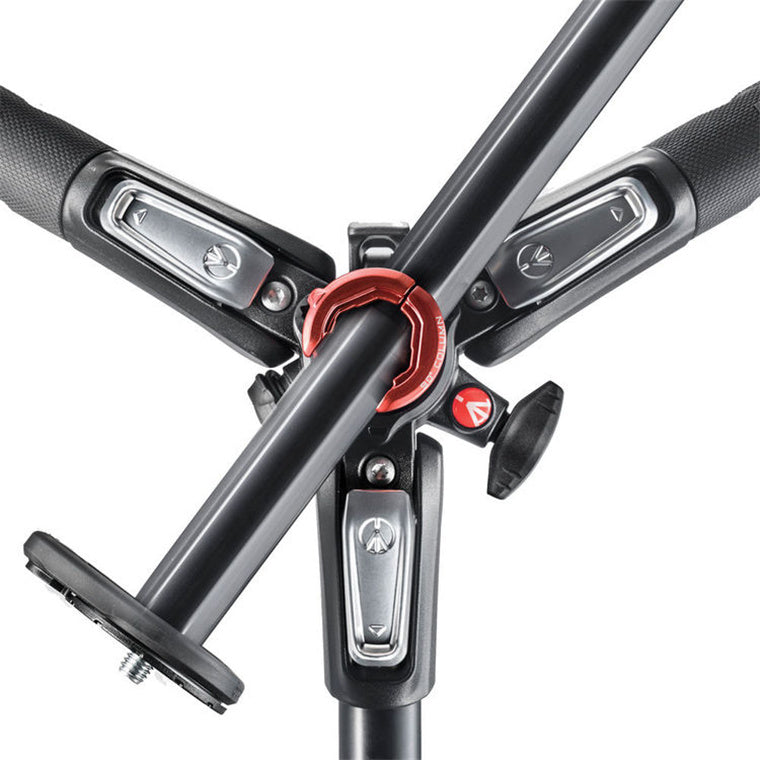 MT190XPRO4 - MANFROTTO 190 ALUMINIUM 4 SECTION TRIPOD WITH HORIZONTAL COL