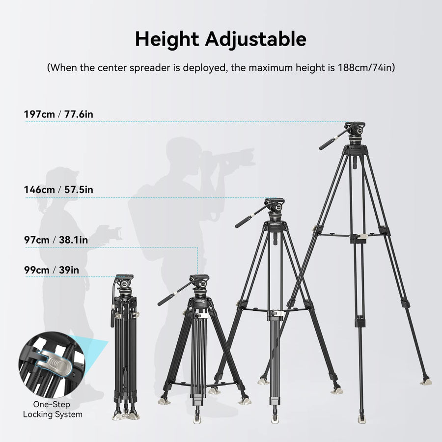 SmallRig FreeBlazer Heavy-Duty Carbon Fiber Tripod Kit AD-100