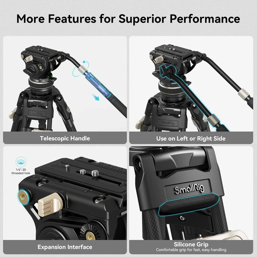 SmallRig FreeBlazer Heavy-Duty Carbon Fiber Tripod Kit AD-100