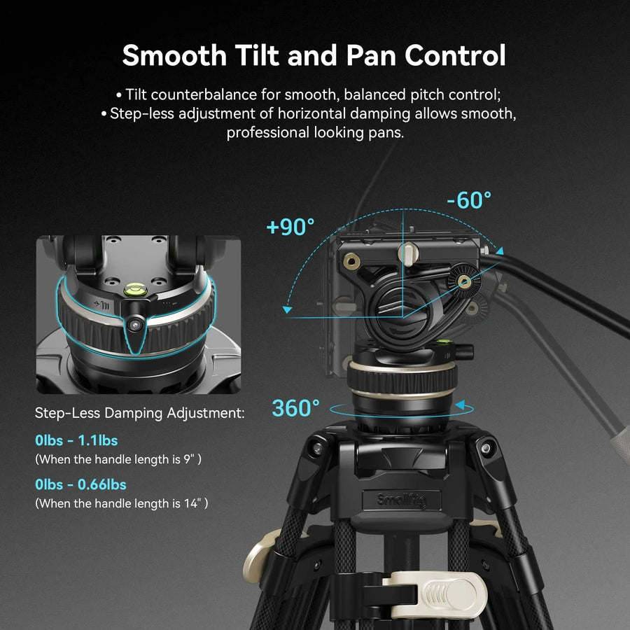 SmallRig FreeBlazer Heavy-Duty Carbon Fiber Tripod Kit AD-100