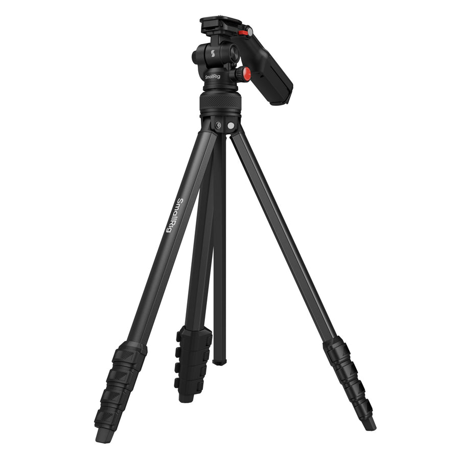 SmallRig Compact Aluminum Tripod with Phone Clamp One-Touch Quick Release Button, 2-in-1 Convertible Handle