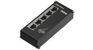 Teltonika TSF010 - TSF010 Flat Industrial 5 Port 10/100 Mbps Switch, Integrated DIN rail bracket