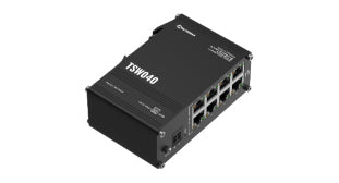 Teltonika TSW040 - TSW040 8 Port 10/100 PoE+ Switch with Integrated DIN Rail Mounting