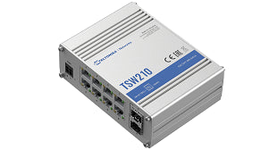 Teltonika TSW210 - TSW210 8 Port Unmanaged Industrial Gigabit Switch with 2 SFP Ports