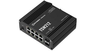 Teltonika TSW212 - TSW212 Managed Switch 8 x 10/100/1000 Mbps ETH-ports switch with 2 x SFP