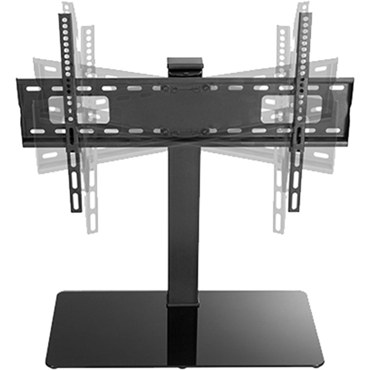 KONIC 37"-70" Swivel TV Stand with Glass Base - Max Load 40kg - Swivel +35~-35