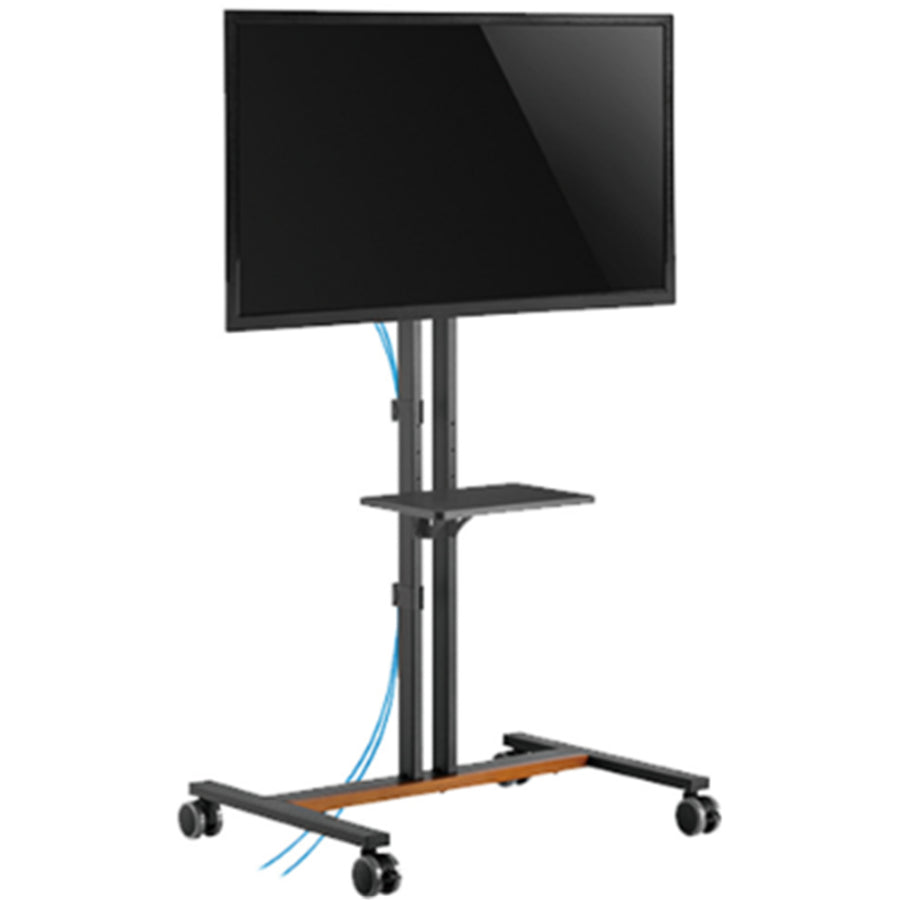 KONIC 34"-55" Compact Mobile TV Cart Trolley - Weight Up to 35kg - Storage Shelf - Max 400X400mm VESA