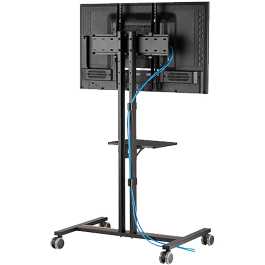 KONIC 34"-55" Compact Mobile TV Cart Trolley - Weight Up to 35kg - Storage Shelf - Max 400X400mm VESA