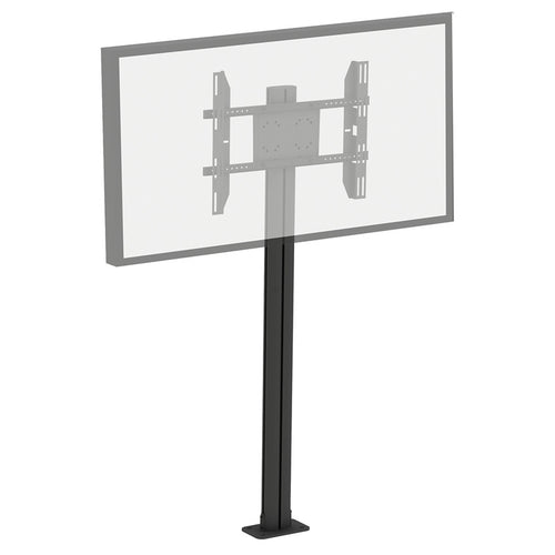 Koford 30"-60" TV Fixed Floor Mount Stand For Digital Signage Display  - Max Load 60kg - VESA 700x400mm - Portait & Landscape Display Installation - Height Adjustable with Max Height 1.8m - Cable Management - Black