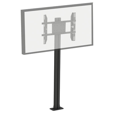 Koford 30"-60" TV Fixed Floor Mount Stand For Digital Signage Display  - Max Load 60kg - VESA 700x400mm - Portait & Landscape Display Installation - Height Adjustable with Max Height 1.8m - Cable Management - Black