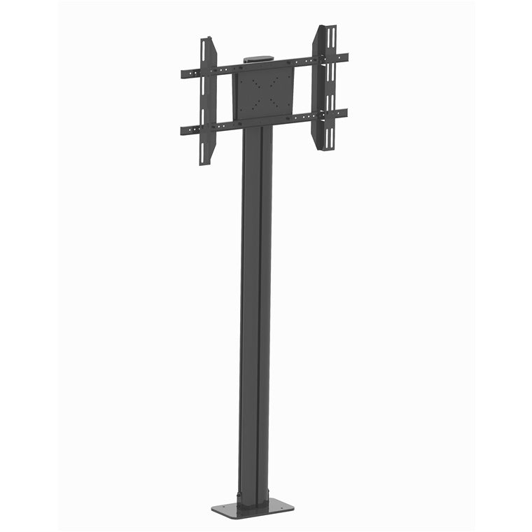 Koford 30"-60" TV Fixed Floor Mount Stand For Digital Signage Display  - Max Load 60kg - VESA 700x400mm - Portait & Landscape Display Installation - Height Adjustable with Max Height 1.8m - Cable Management - Black