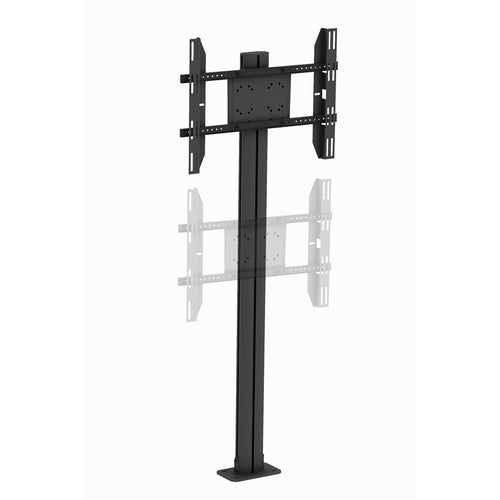 Koford 30"-60" TV Fixed Floor Mount Stand For Digital Signage Display  - Max Load 60kg - VESA 700x400mm - Portait & Landscape Display Installation - Height Adjustable with Max Height 1.8m - Cable Management - Black