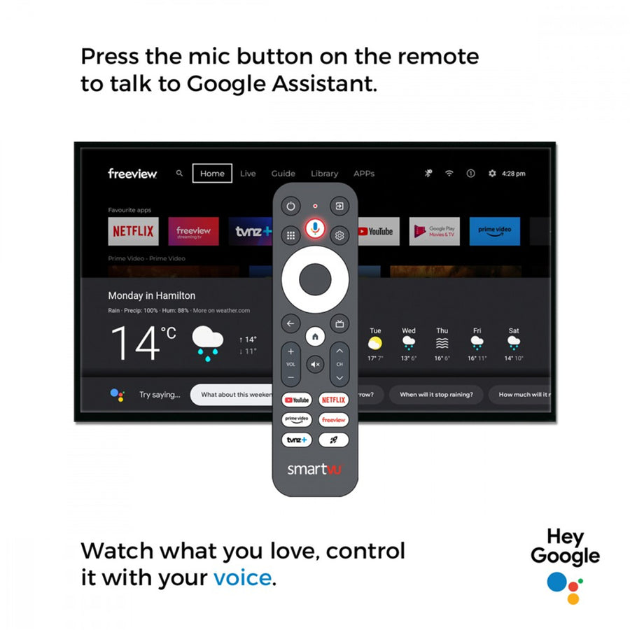 DishTV SmartVu SV12HD FHD Android 14 TV Streaming Dongle with NZ Freeview Streaming TV