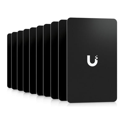Ubiquiti UniFi Access Card Black 10-Pack, a pack of highly-secure NFC cards used for access control within UniFi
