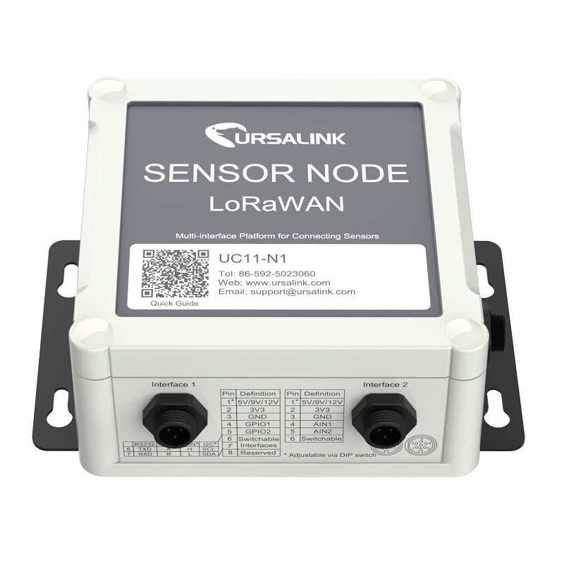 Milesight IoT UC11-N1-DC-868 - Ursalink DC powered LoRaWAN EU868 IoT Client with GPIO, RS232/RS485 switchable, 3.3V output, 5/9/12 V output and input 4-20mA or 0-10V switchable