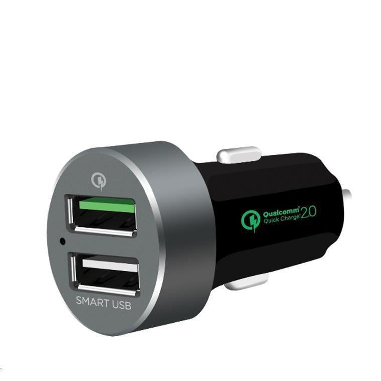 MB-CHGR-QBS - mbeat® QuickBoost S Dual Port Qualcomm Certified Quick Charge 2.0 und Smart USB KFZ-Ladegerät