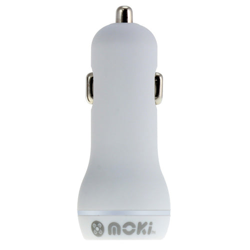 MOKI Recharge ACC-MUSBCW - Moki Dual USB Car Charger - White