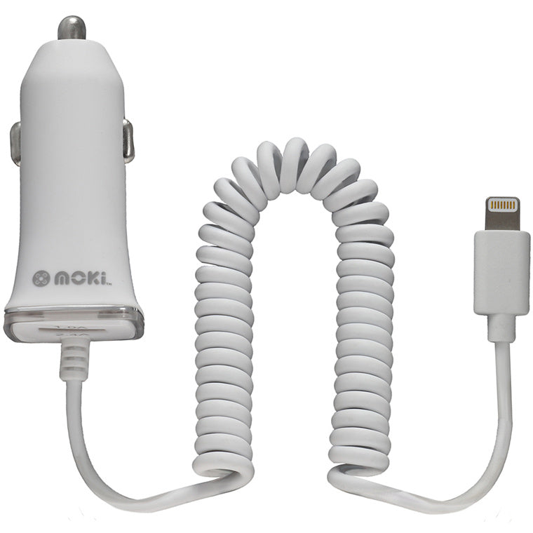 MOKI Recharge ACC-MUSBLCF - Moki Fixed Lightning Car Charger (MFi Licenced)