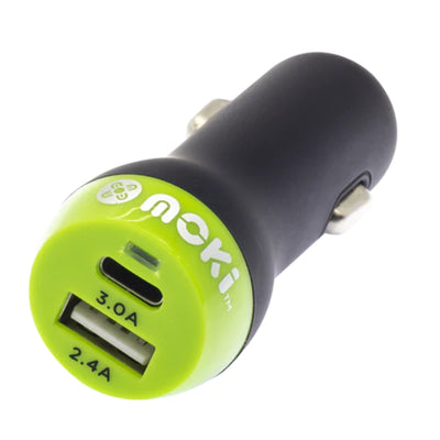 MOKI Recharge ACC-PDCCUSB - Moki KFZ-Ladegerät PD USB-C 20W + USB QC 3.0