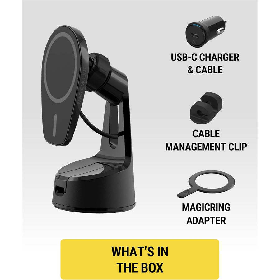 Scosche  MPQ6WD-SP Magic Mount PRO (Gen 6) Wireless Charging Dash / Window Mount