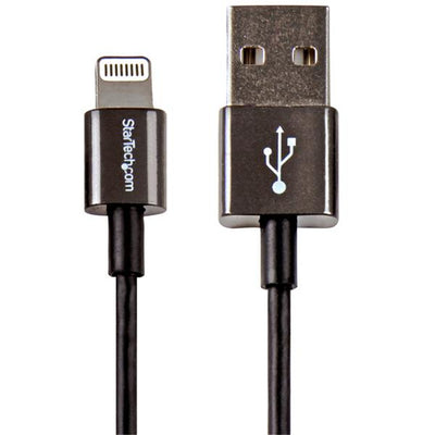 StarTech.com USBLTM1MBK – 1m Metall-Lightning-zu-USB-Kabel – Schwarz