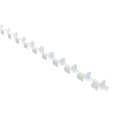 BCOIL20WH - Okin Binding Coil Plastic 20mm White, Pack of 100