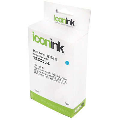 Okin IET522C - Icon Compatible Epson T522 Cyan Ink Bottle