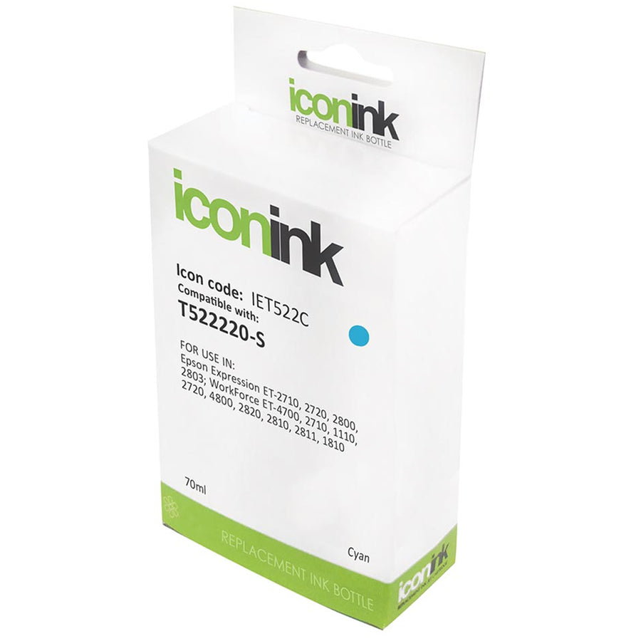 Okin IET522C - Icon Compatible Epson T522 Cyan Ink Bottle