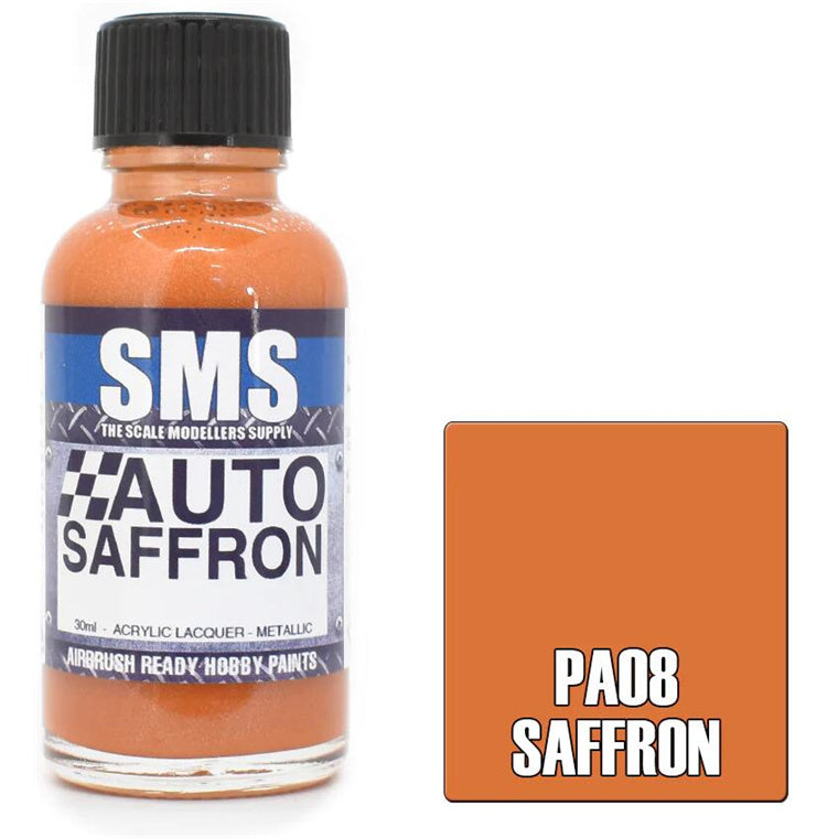 SMS PA08 - AIRBRUSH PAINT 30ML AUTO COLOUR SAFFRON SCALE MODELLERS SUPPLY