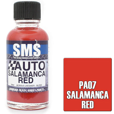 SMS AIRBRUSH PAINT 30ML AUTO COLOUR SALAMANCA RED SCALE MODELLERS SUPPLY